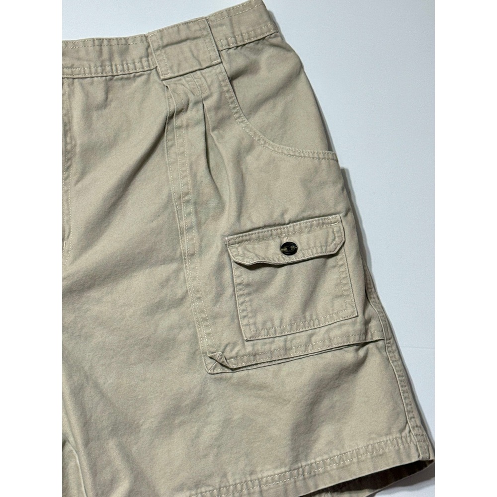 RedHead Mens 44 Khaki Cotton Canvas Cargo Shorts Elastic Waist Tan Hiking - Picture 4 of 8